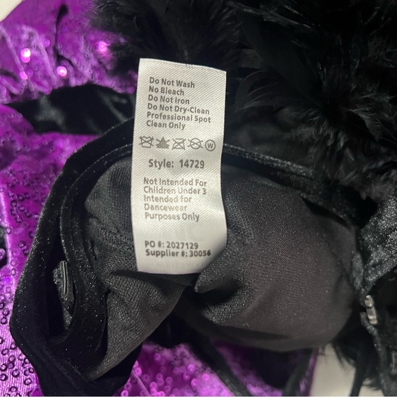 Weissman Don’t Forget My Love Dance Costume MC Medium (11-12) Velvet Feather Trm - Picture 10 of 10